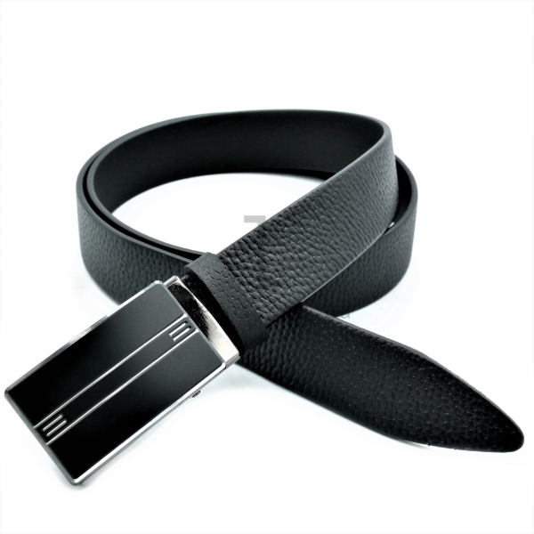 Чоловічий шкіряний ремінь із затискною пряжкою