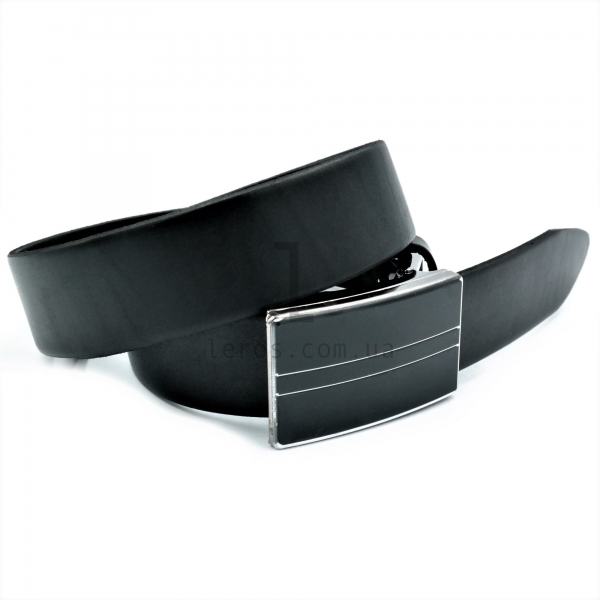 Чоловічий шкіряний ремінь із затискною пряжкою