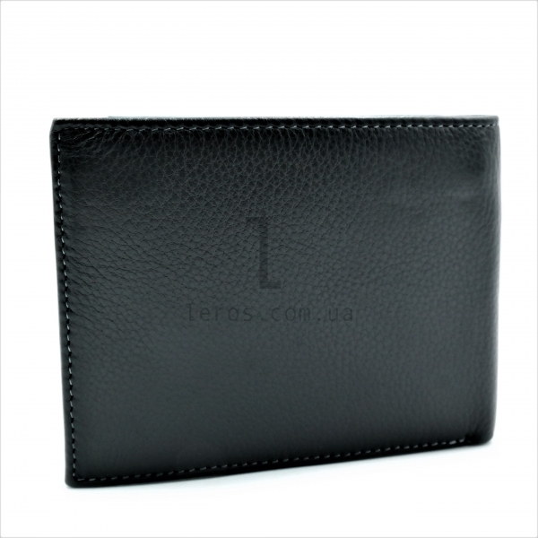 Чоловічий шкіряний гаманець Чорного кольору