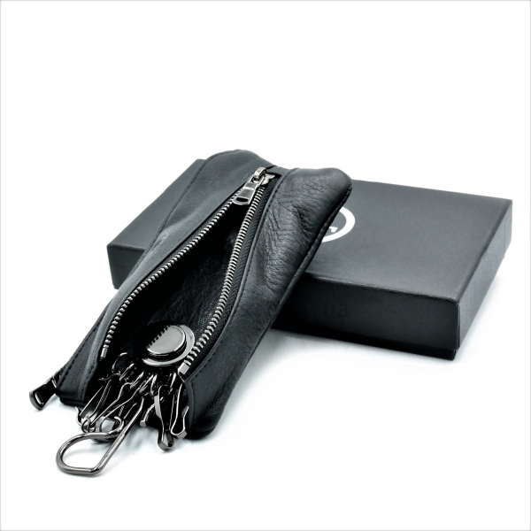 Ключниця шкіряна Чорного кольору