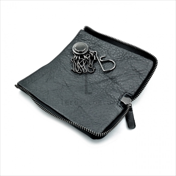 Ключниця шкіряна Чорного кольору