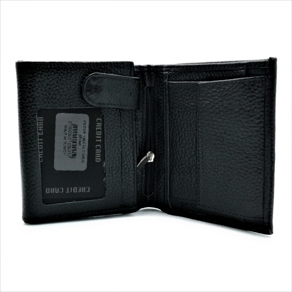 Чоловічий шкіряний гаманець Чорний
