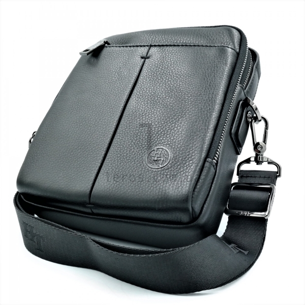 Чоловіча шкіряна сумка HT Чорного кольору