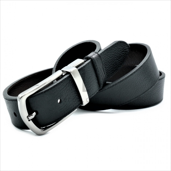 Чоловічий шкіряний ремінь двосторонній