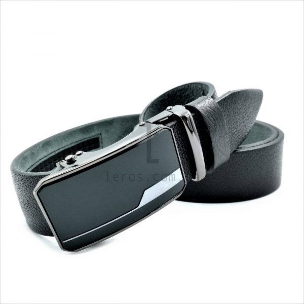 Чоловічий шкіряний ремінь із автоматичною пряжкою