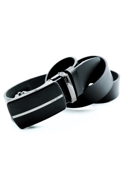 Чоловічий шкіряний ремінь із автоматичною пряжкою