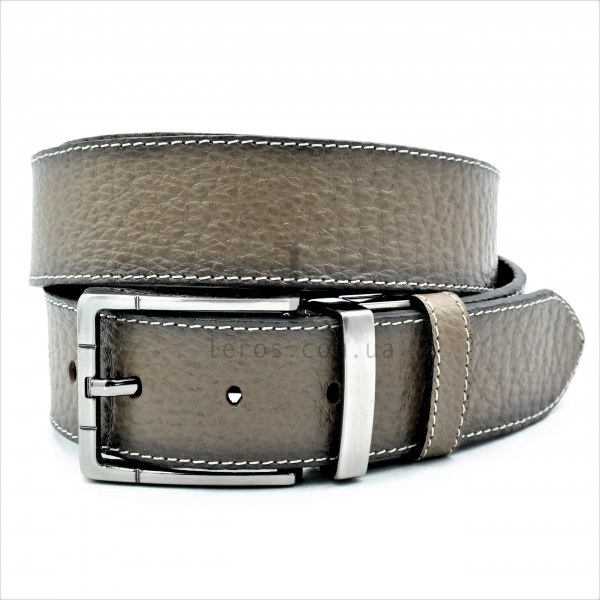 Чоловічий шкіряний ремінь двосторонній