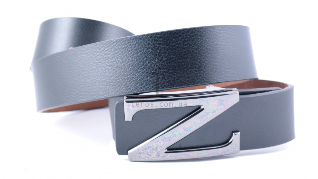 Чоловічий шкіряний ремінь із затискною пряжкою