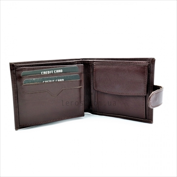 Чоловічий шкіряний гаманець Коричневий