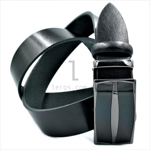 Чоловічий шкіряний ремінь із автоматичною пряжкою