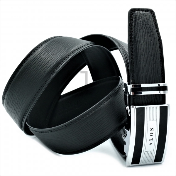 Чоловічий шкіряний ремінь із автоматичною пряжкою