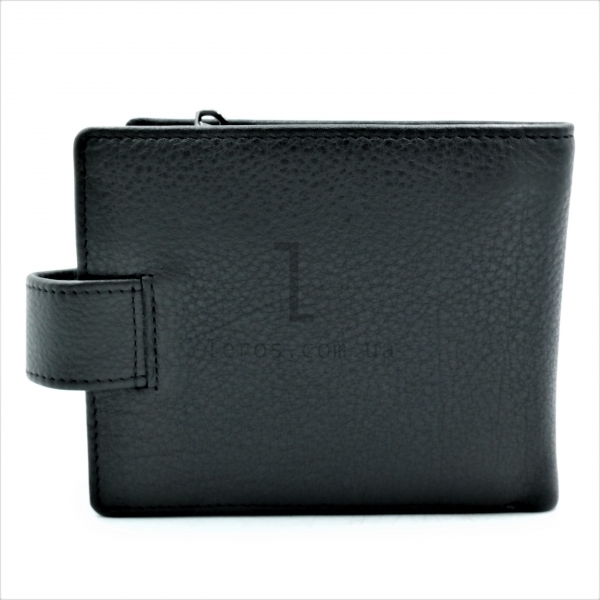 Чоловічий шкіряний гаманець Чорного кольору