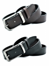 Чоловічий шкіряний ремінь двосторонній