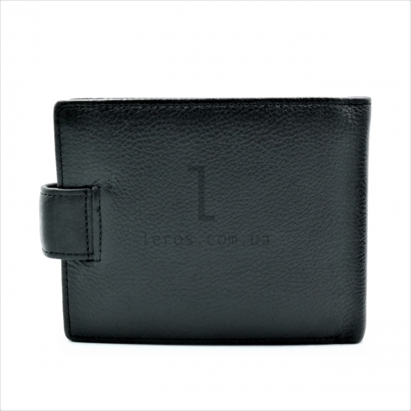 Чоловічий шкіряний гаманець Чорного кольору
