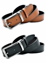 Чоловічий шкіряний ремінь двосторонній