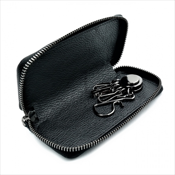 Ключниця шкіряна Чорного кольору