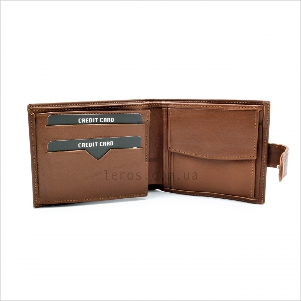 Чоловічий шкіряний гаманець Рудий