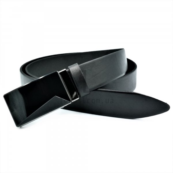 Чоловічий шкіряний ремінь із затискною пряжкою