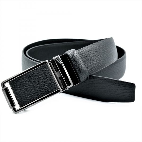 Чоловічий шкіряний ремінь із автоматичною пряжкою