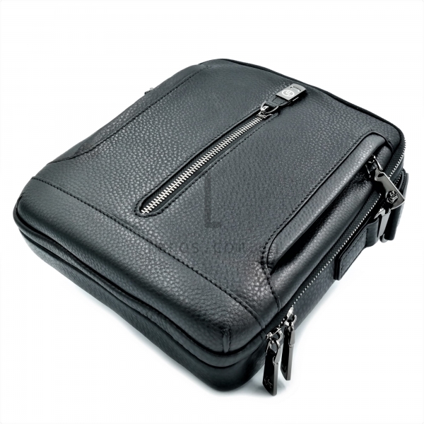 Чоловіча шкіряна сумка HT Чорного кольору