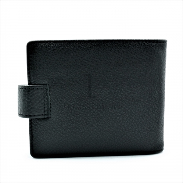Чоловічий шкіряний гаманець Чорного кольору