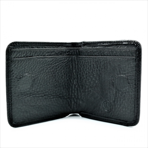 Чоловічий шкіряний гаманець Чорного кольору