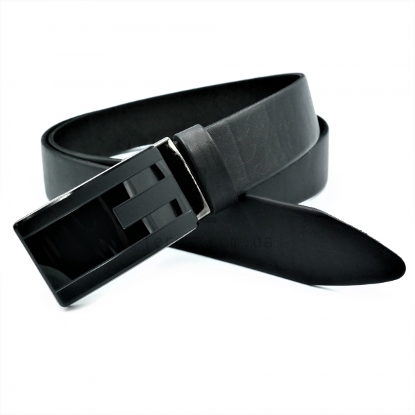 Чоловічий шкіряний ремінь із затискною пряжкою