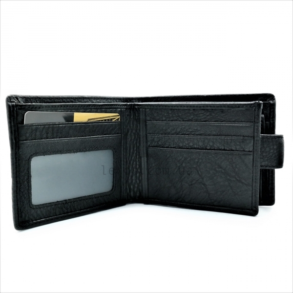 Чоловічий шкіряний гаманець Чорного кольору
