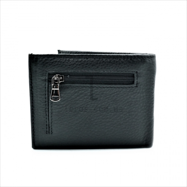 Чоловічий шкіряний гаманець-затискач Чорного кольору