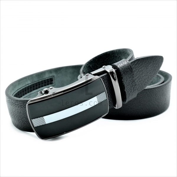 Чоловічий шкіряний ремінь із автоматичною пряжкою