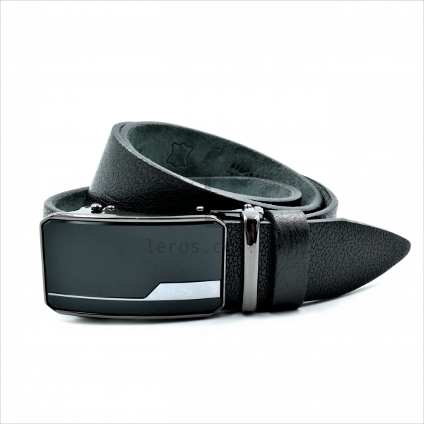 Чоловічий шкіряний ремінь із автоматичною пряжкою