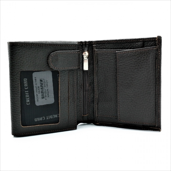 Чоловічий шкіряний гаманець Темно-коричневий