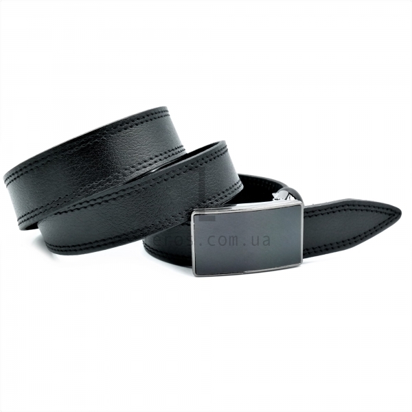 Чоловічий шкіряний ремінь із затискною пряжкою