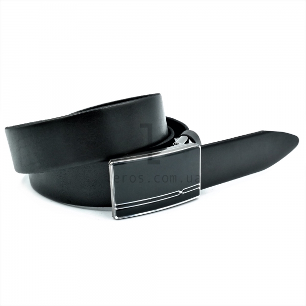 Чоловічий шкіряний ремінь із затискною пряжкою