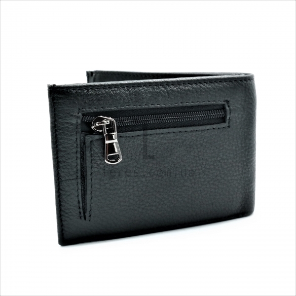 Чоловічий шкіряний гаманець-затискач Чорного кольору