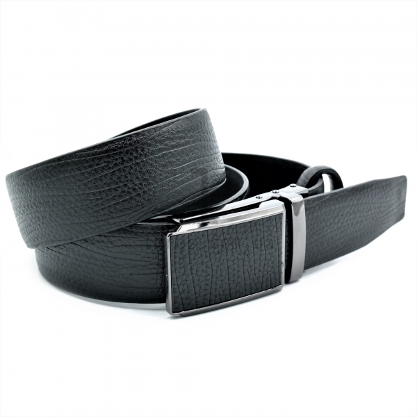 Чоловічий шкіряний ремінь із автоматичною пряжкою