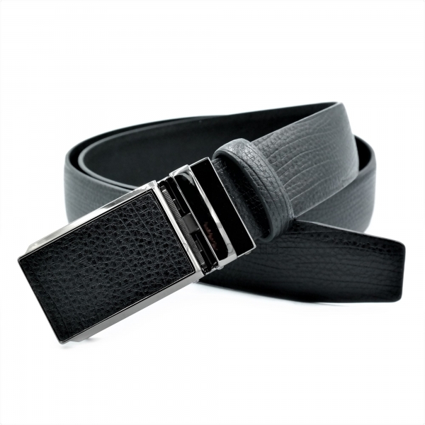Чоловічий шкіряний ремінь із автоматичною пряжкою