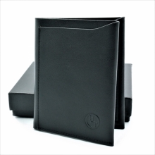 Чоловічий шкіряний гаманець Чорного кольору