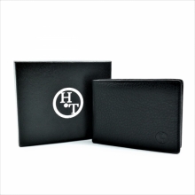 Чоловічий шкіряний гаманець Чорного кольору