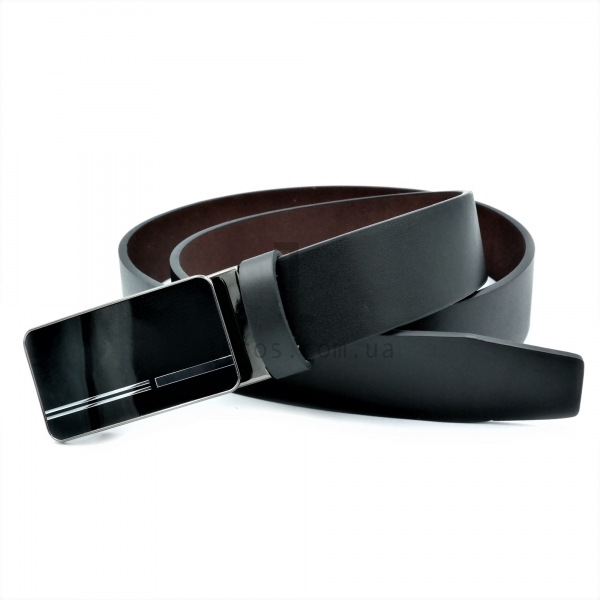 Чоловічий шкіряний ремінь із затискною пряжкою