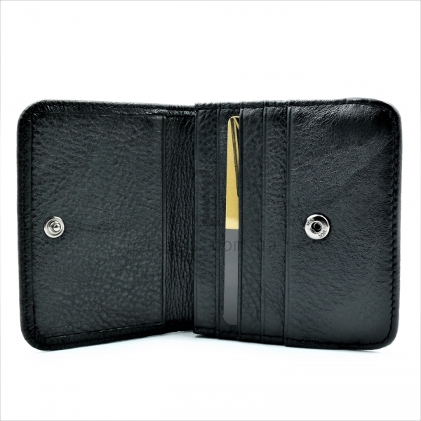Чоловічий шкіряний гаманець Чорного кольору
