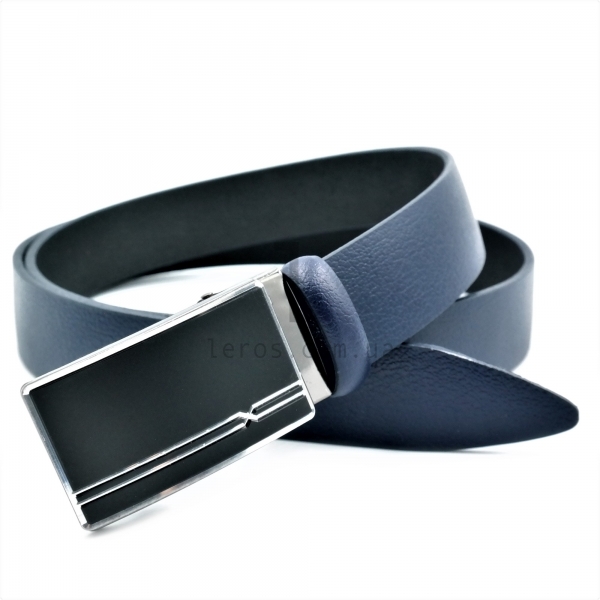 Чоловічий шкіряний ремінь із затискною пряжкою