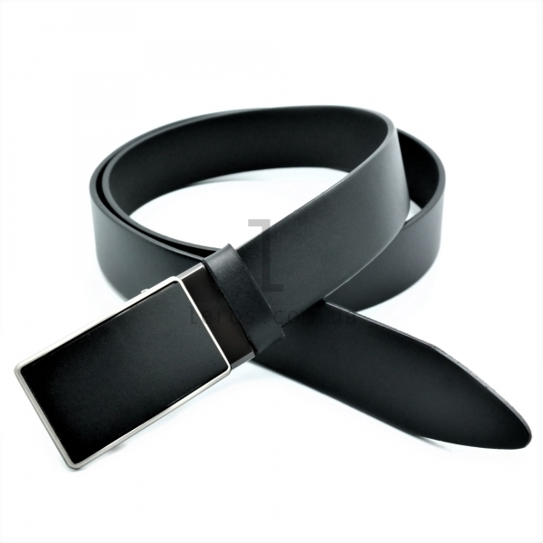 Чоловічий шкіряний ремінь із затискною пряжкою