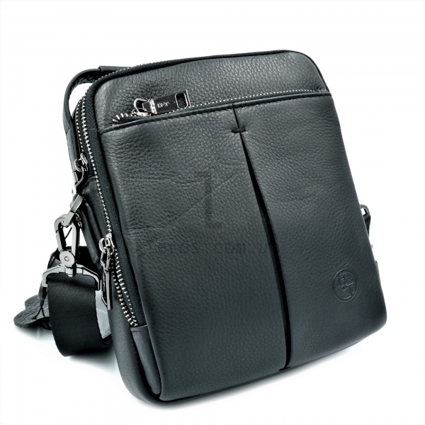 Чоловіча шкіряна сумка HT Чорного кольору