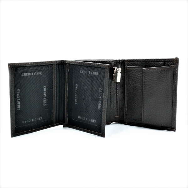 Чоловічий шкіряний гаманець Темно-коричневий