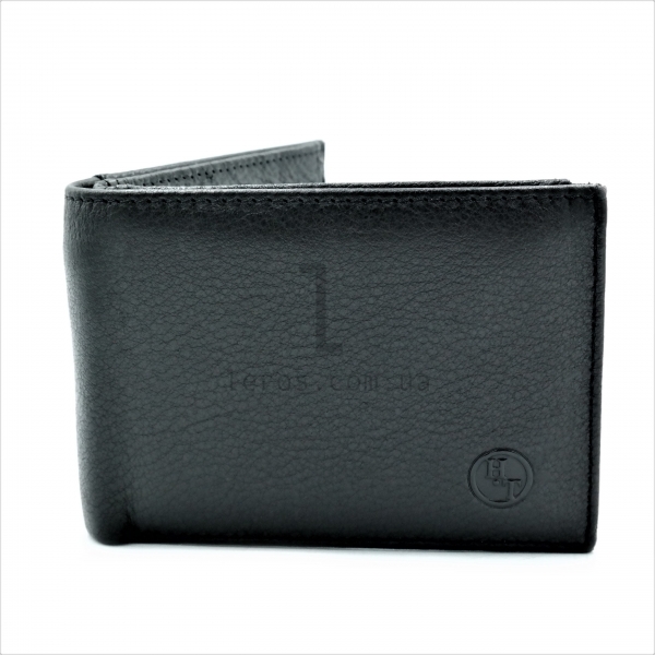 Чоловічий шкіряний гаманець-затискач Чорного кольору