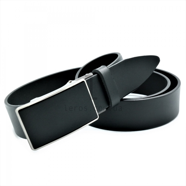 Чоловічий шкіряний ремінь із затискною пряжкою