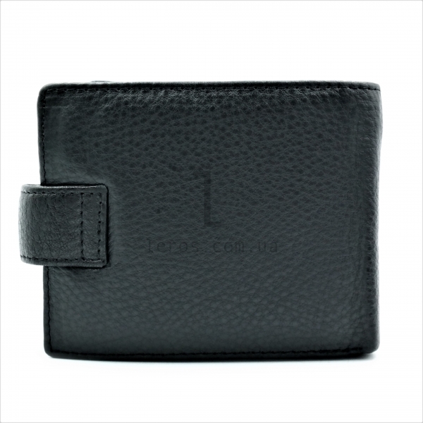 Чоловічий шкіряний гаманець Чорного кольору