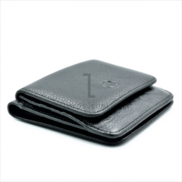 Чоловічий шкіряний гаманець Чорного кольору