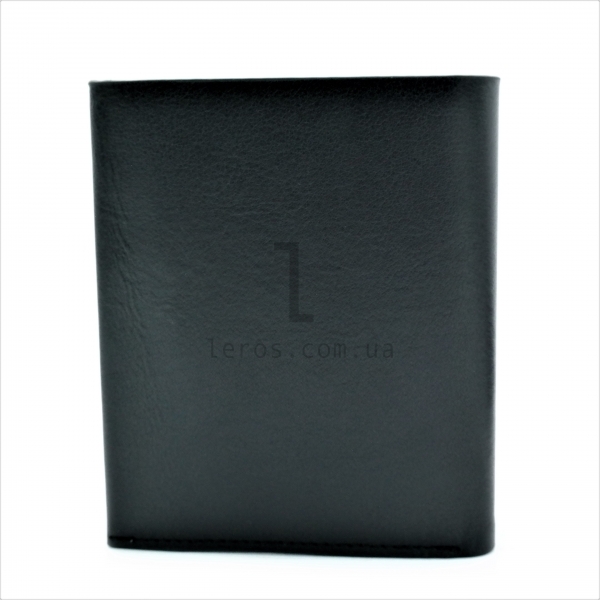 Чоловічий шкіряний гаманець Чорного кольору